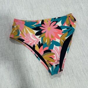 Billabong Pink and Green Tropical Bikini